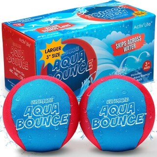 Ultimate Larger 3" Skip Balls (Red/Blue), Beach Pool Toys for Kids 8-12, Summer Gifts, Water Games, Family Fun