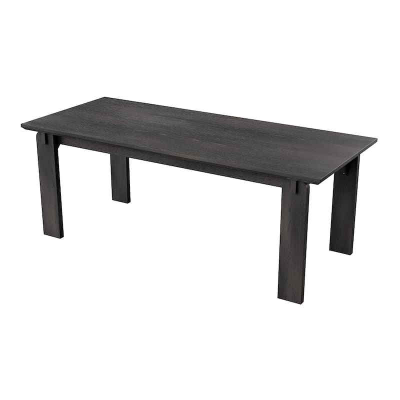 84 Inch Solid Wood Dining Table, Black Walnut Table, Large Rectangular Kitchen Table for 6-8 People Room Table