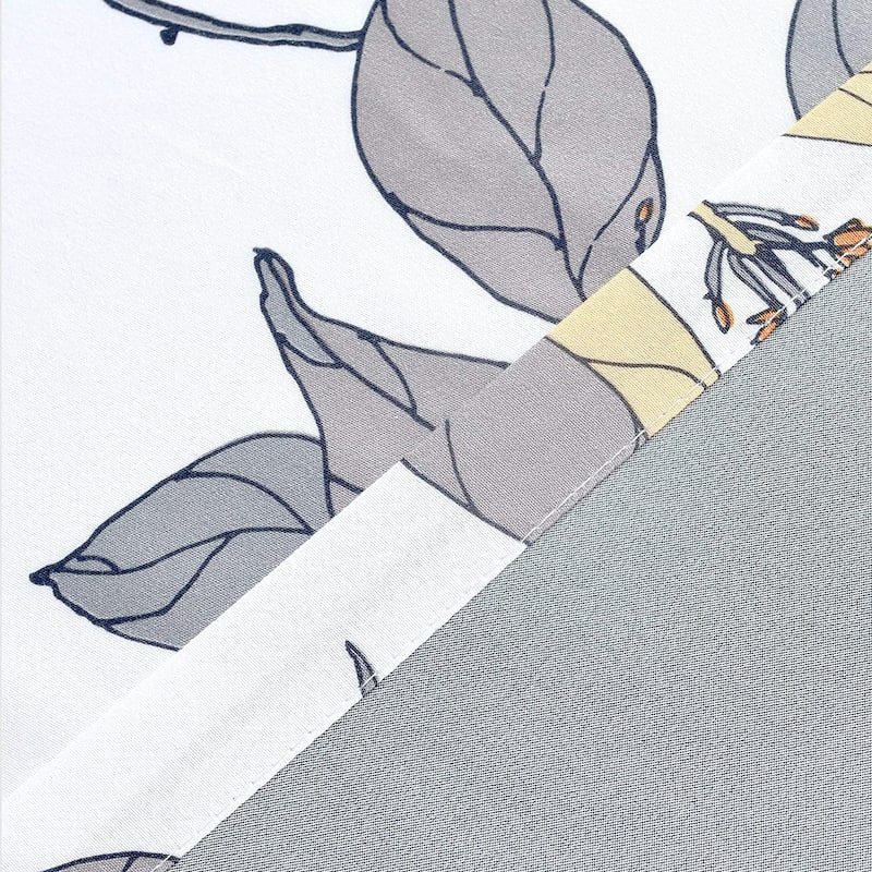 DriftAway Ryan Sketch Flower Floral Branch Leaves Lined Window Curtain Valance - 52'' width x 24'' length