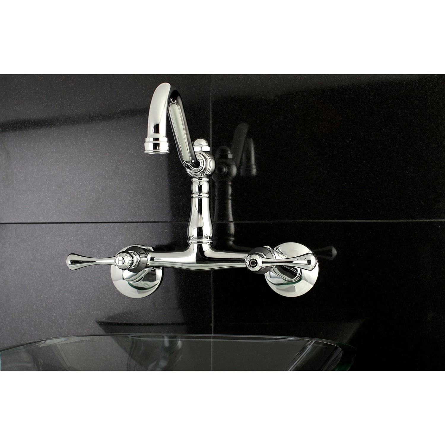 Kingston Brass Heritage Wall Mount Kitchen Faucet - Luxury Bath