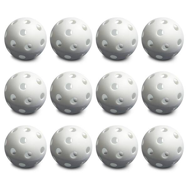 slide 2 of 6, 12 White Poly Baseballs (Regulation Size) - 7 cm or 2.75 inch diameter