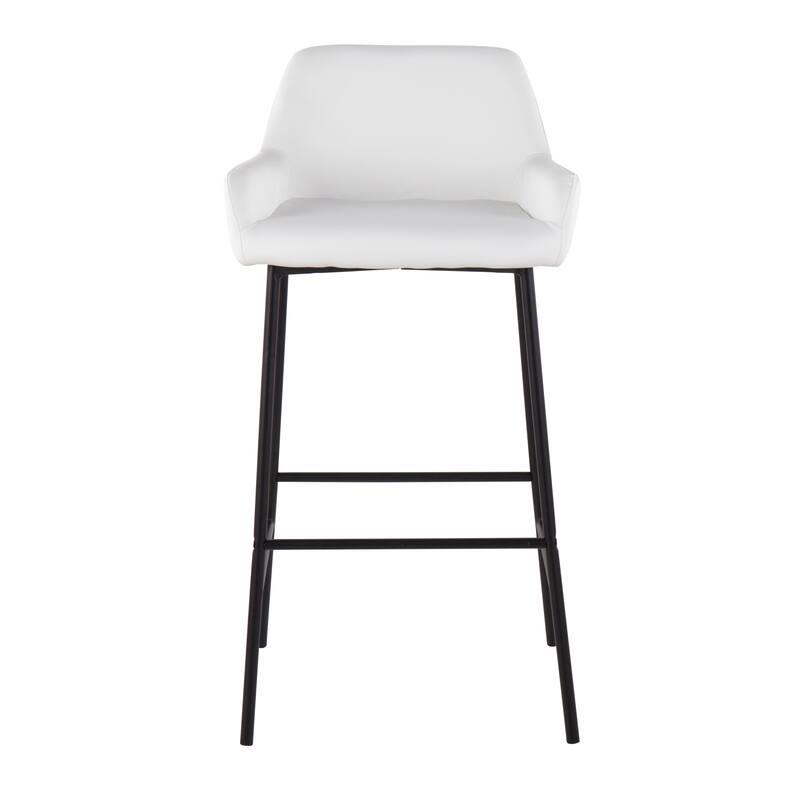Carbon Loft Galotti Black Fixed-Height Upholstered Bar Stool - Set of 2