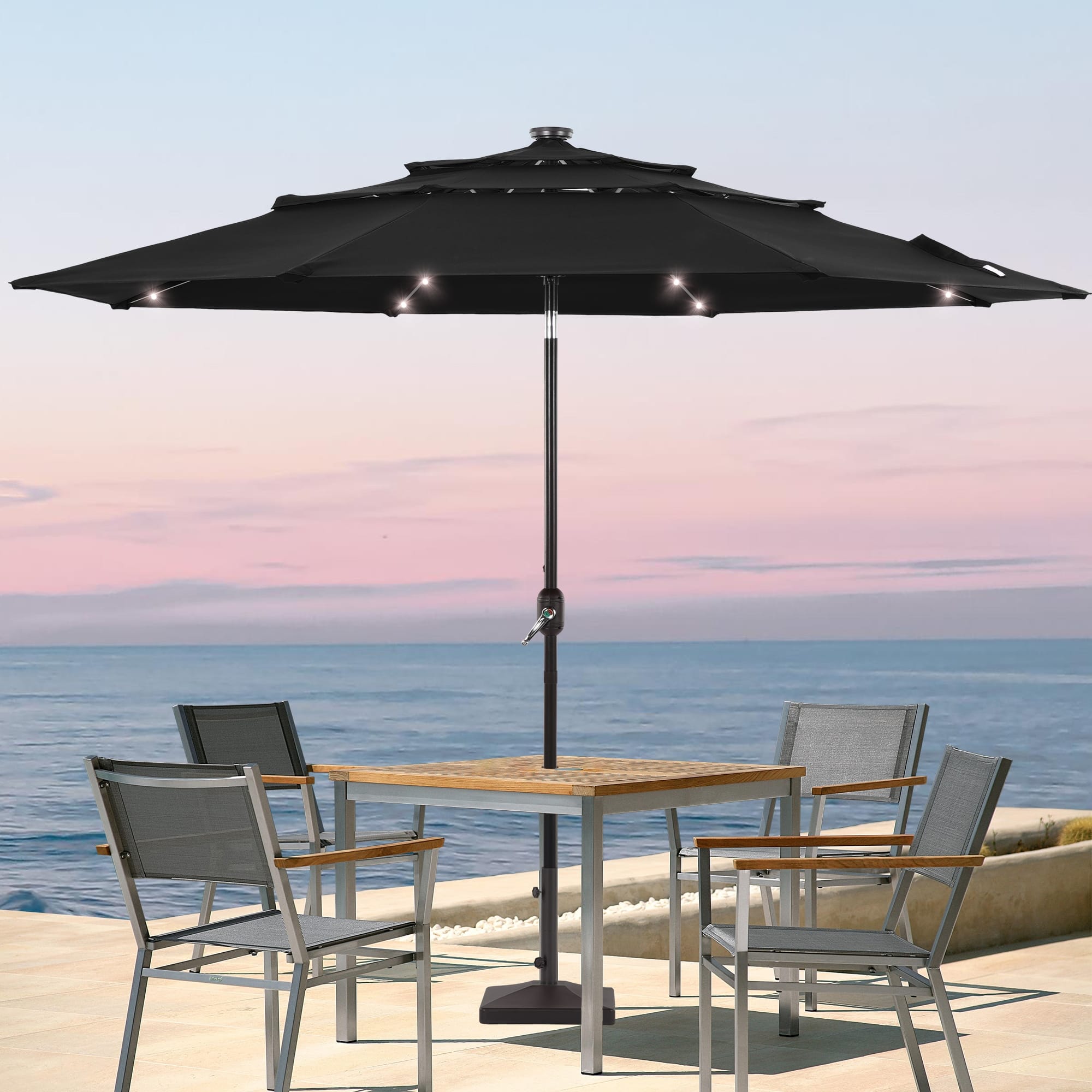 10 ft wind resistant patio umbrella art Patio Umbrella Domi 10'x10' Cantilever Patio Umbrella,