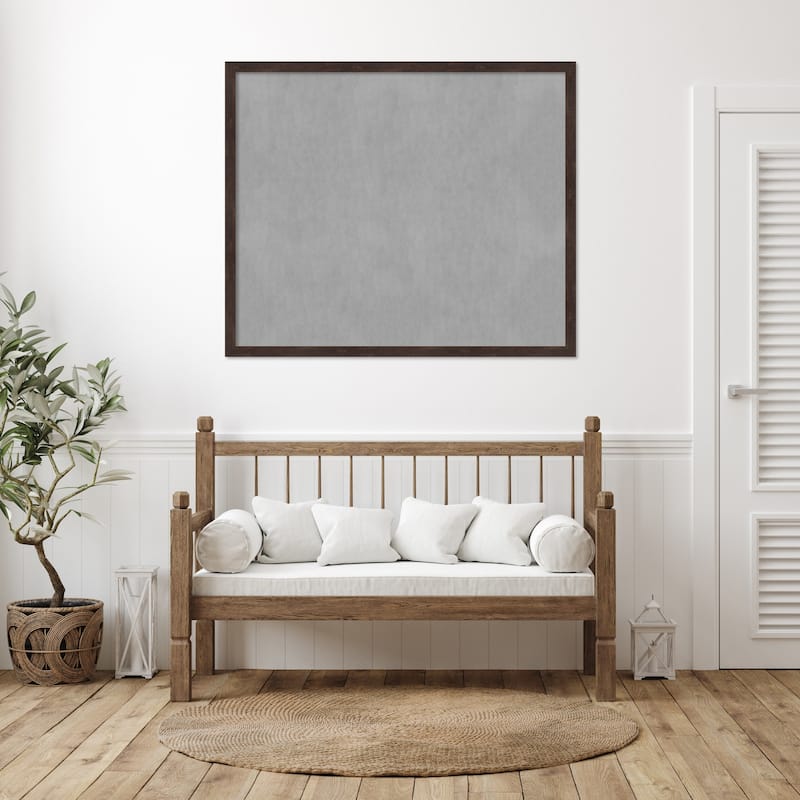 Amanti Art Fresco Dark Walnut Framed Magnetic Board