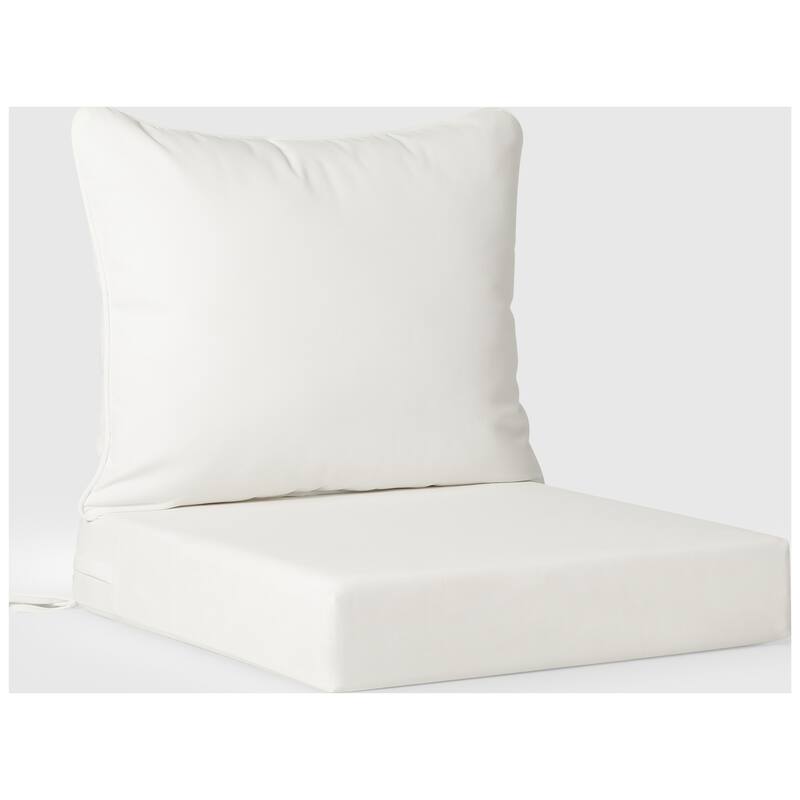 Polytrends Birchwood All Weather HDPE Outdoor Patio Deep Seating White Sofa With Cushions (3-Piece)