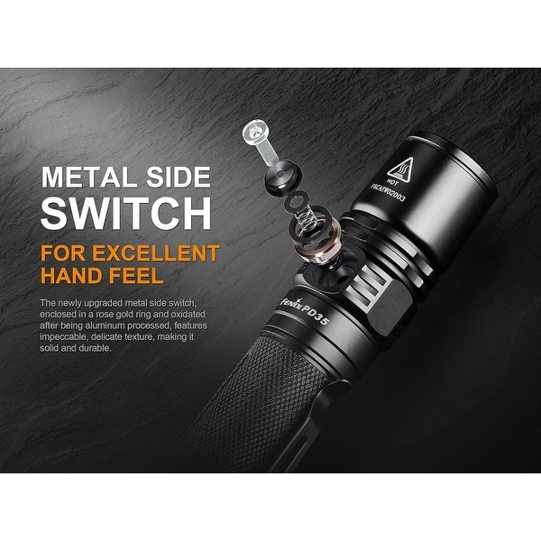 fenix 35 flashlight PD35 V2.0 1000 Lumen Tactical with 2 X Rechargeable Batteries, are-X2 Charger and 2 X EdisonBright CR123A Batteries or can operate on two disposable CR123As Fenix Flashlight PD35 Version 3.0