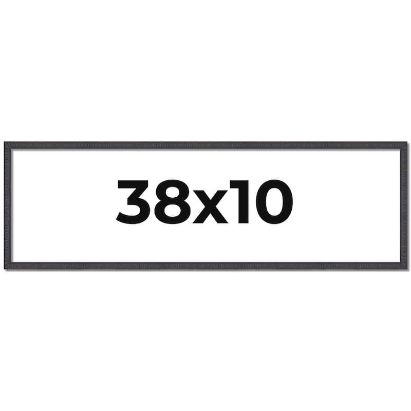 38x10 Frame Brown Solid Wood Picture Frame - Complete Modern Photo