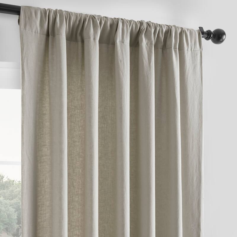Exclusive Fabrics French Linen Room Darkening Curtains Panel - Elegant luxurious Drapes (1 Panel)