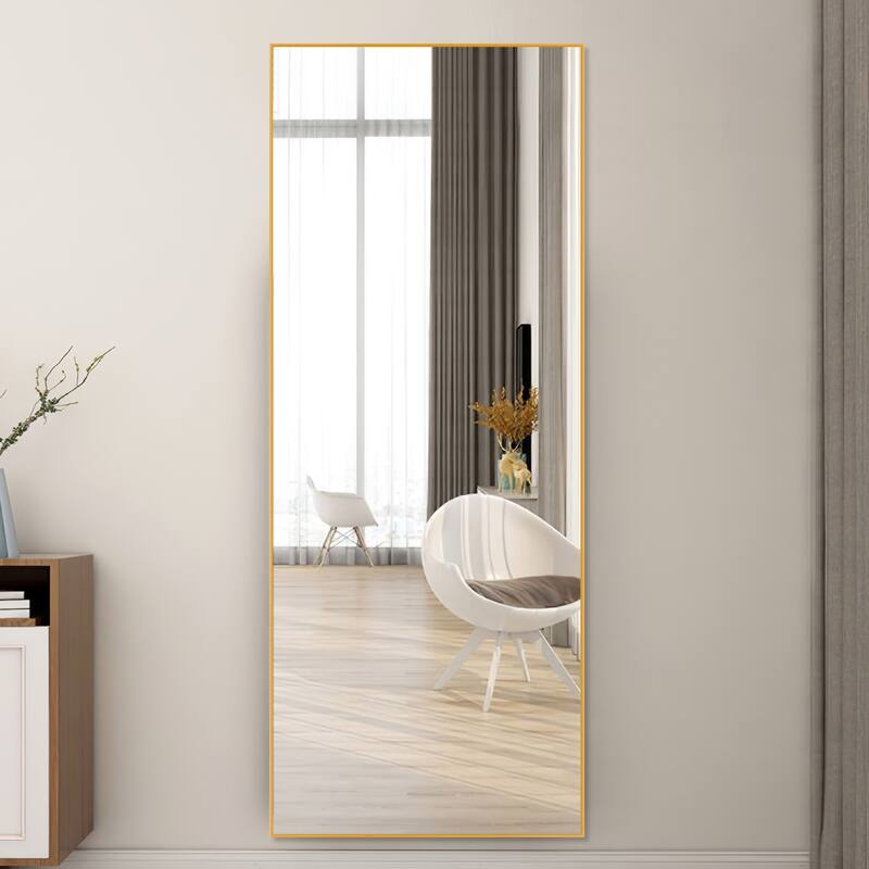 Framed Floor Mirror Standing Holder Full Length Mirrors