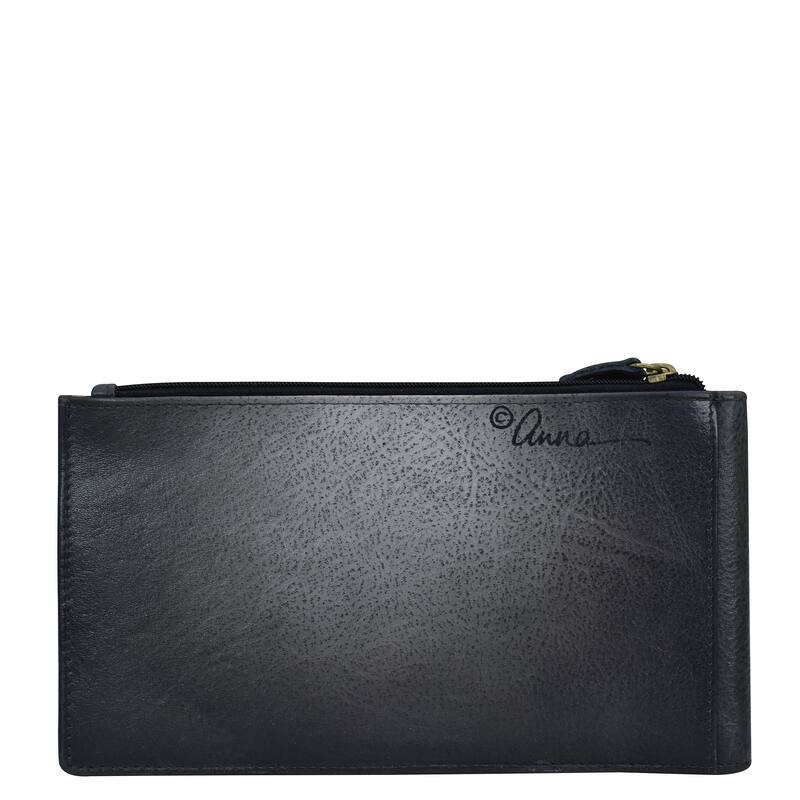 Handpainted Leather Ladies Organizer Wallet - Leopard Love