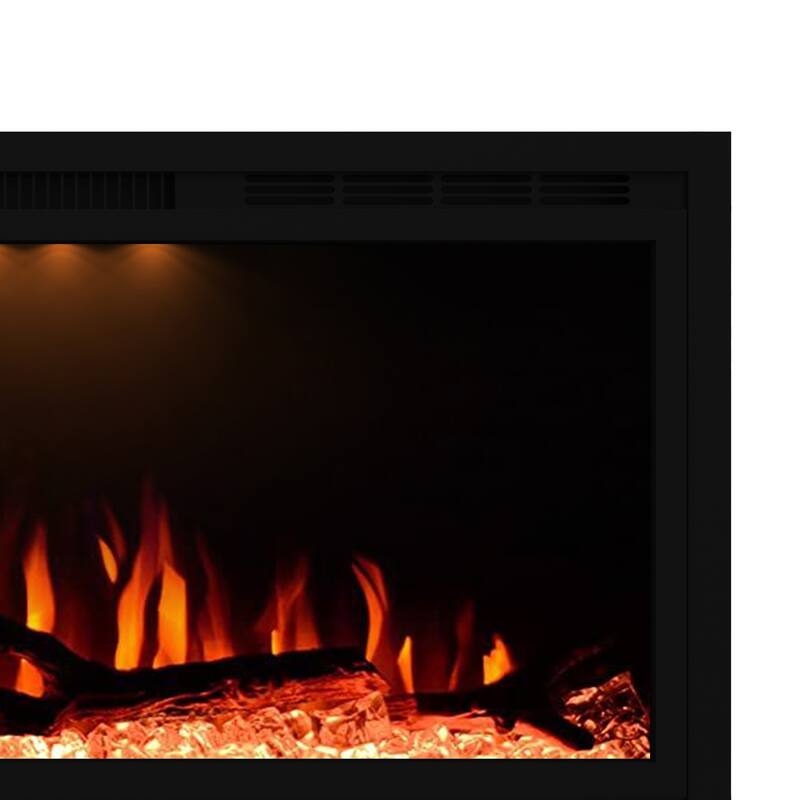 44" 1500W Modern Inserted Wall Mounted Smart Electric Fireplace Heater with APP Control and Remote - 44" L x 6.3" W x 17.72" H