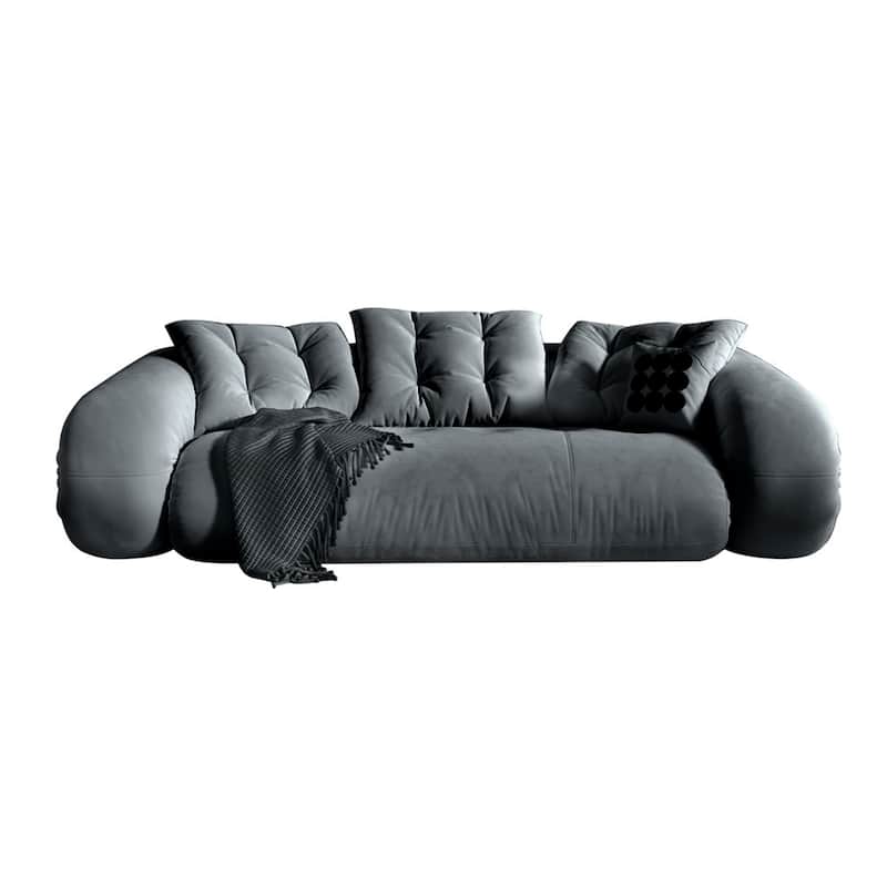 JASIWAY Modern Convertible Sleeper Sofa Chair Bed, White