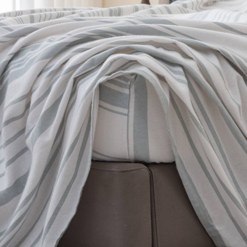 Ultra Soft 100% Turkish Cotton Flannel Double Brushed Solid Sheet Set