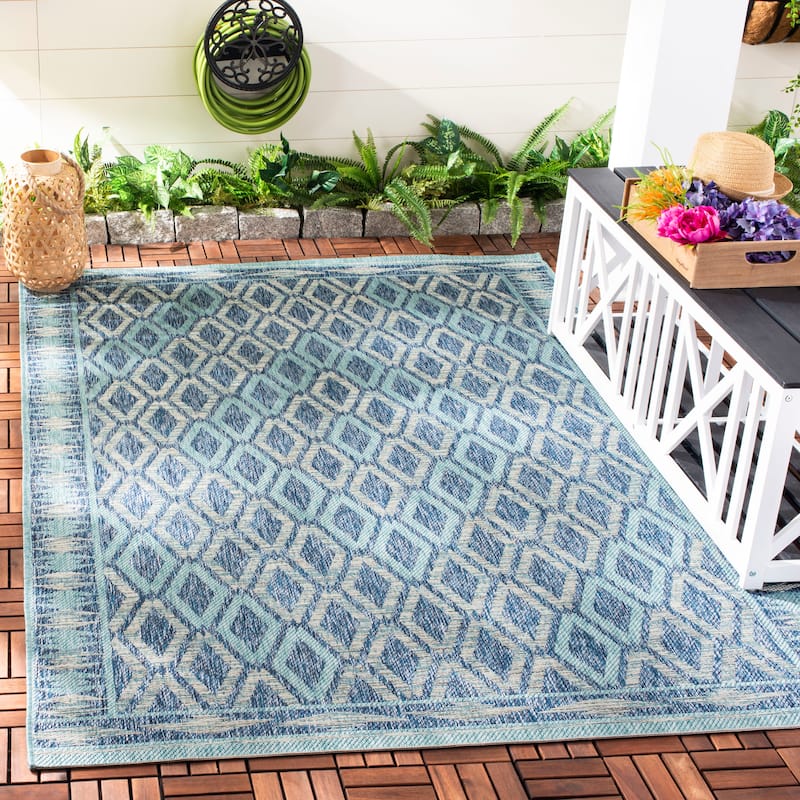 SAFAVIEH Courtyard Hannchen Indoor/ Outdoor Waterproof Patio Backyard Rug