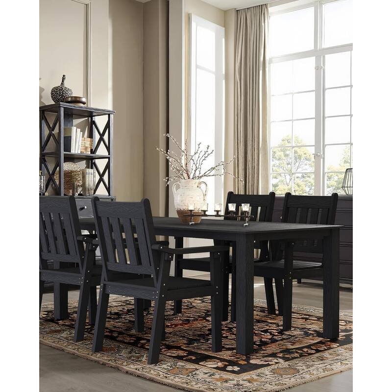 WINSOON 12-Piece HIPS All Weather Outdoor Patio Dining Sets with Umbrella Hole& Aluminum Frame,2-Table 10-Chairs