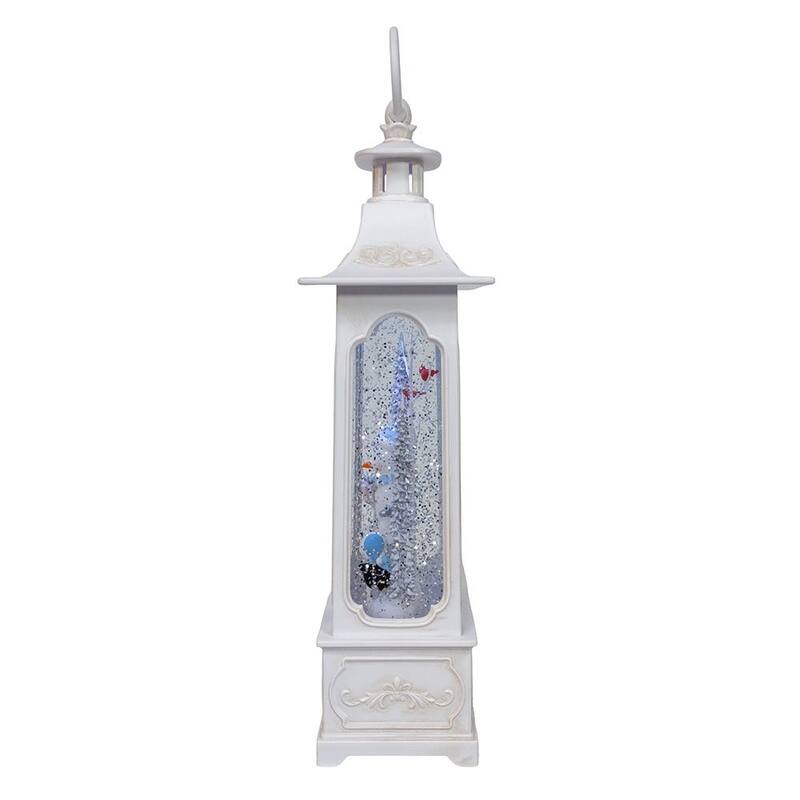 Kurt Adler 12.75-Inch Battery Operated USB LED Lighted Snowmen and Penguins Water Lantern