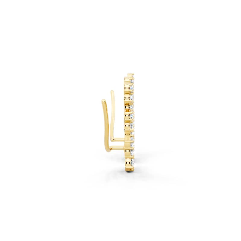 Auriya 14k Gold 6 1/4ctw Lab Grown Diamond Cluster Climber Earrings (E-F VS)