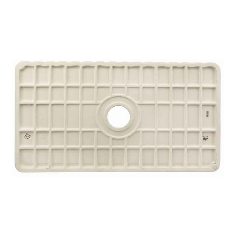Premium White Fireclay Kitchen Sink for Home, Farmhouse (Grid & Strainer Included)