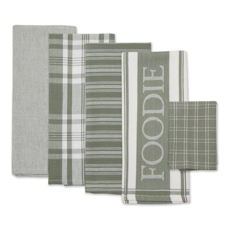 DII Foodie Dishtowel And Dishcloth 5 Piece