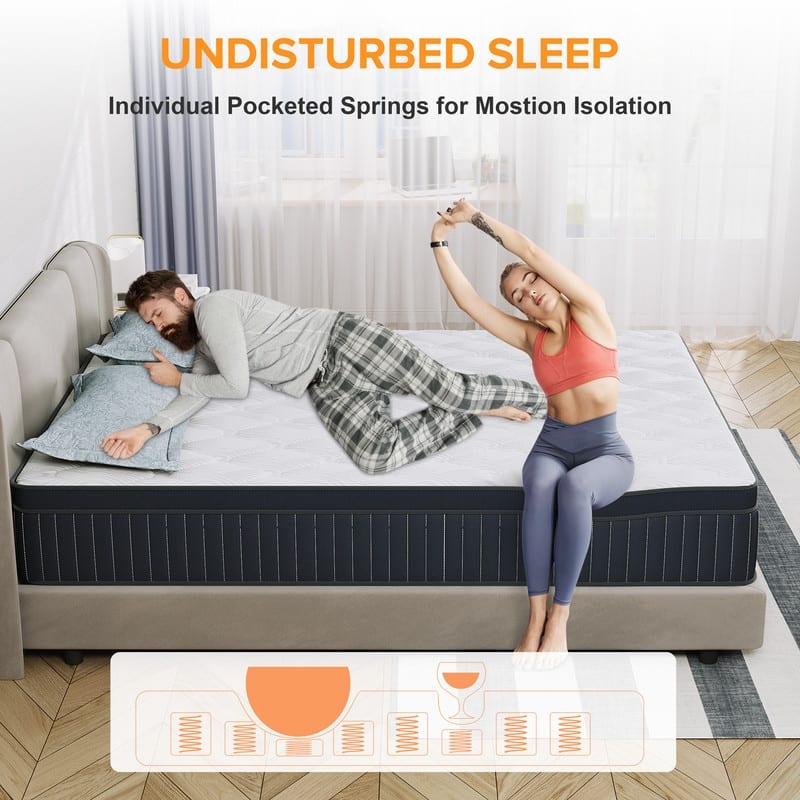 SweDrea 12 in. Medium Firm Innerspring Mattress with CertiPUR-US, SGS and OEKO-TEX Certified