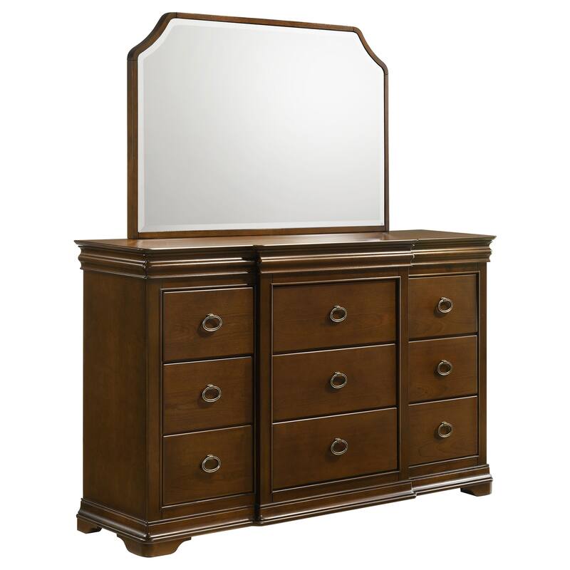 Garland 11-drawer Bedroom Dresser with Mirror Brown Cherry - Brown Cherry