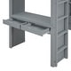preview thumbnail 19 of 18, Full Size Eye-catching Design Loft Bed with large shelves, writing desk and LED Light, Maximum Storage Space, White