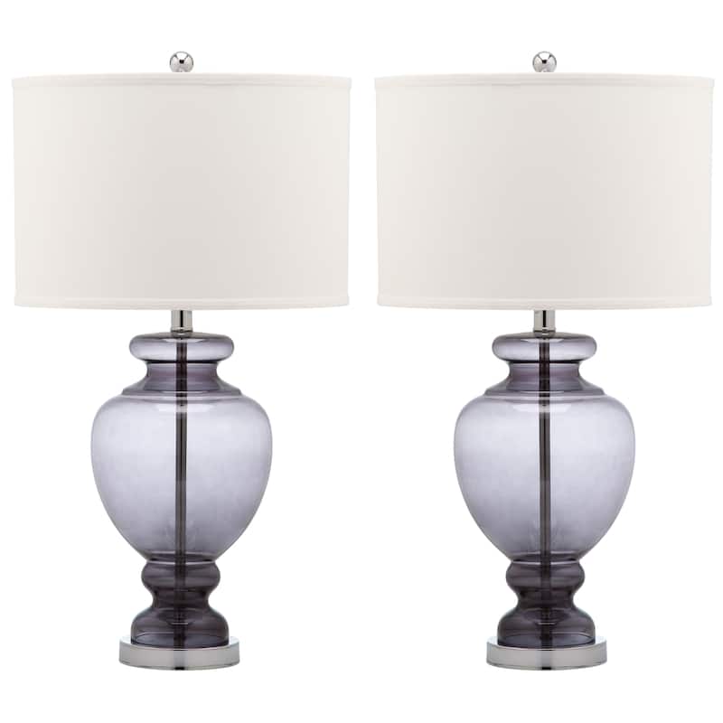 SAFAVIEH Lighting Montana 28 Inch Turquoise Glass Table Lamp (Set of 2)