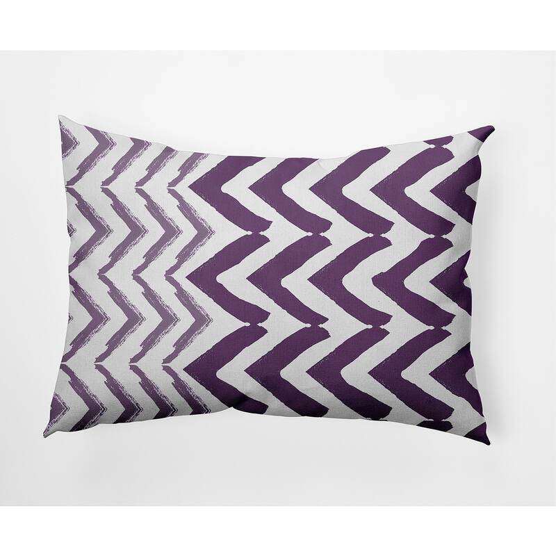 Jagged Graffiti Outdoor Pillow - Purple - 14" x 20"