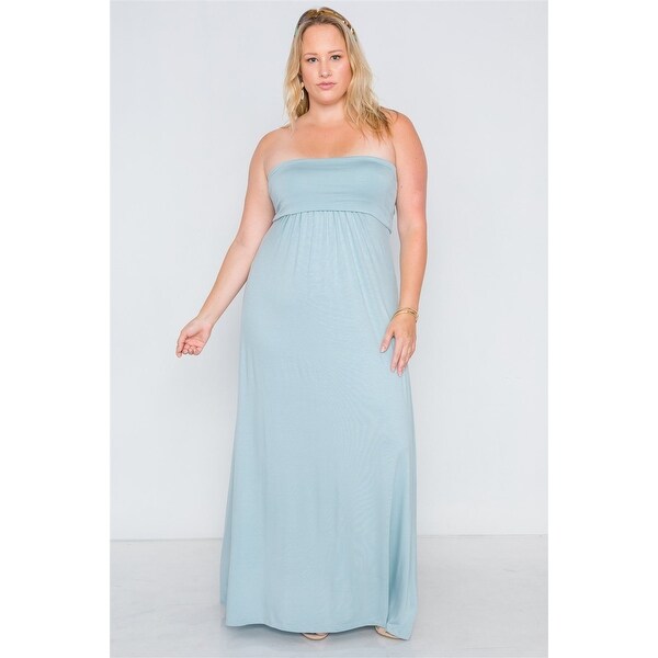 plus size tube maxi dress