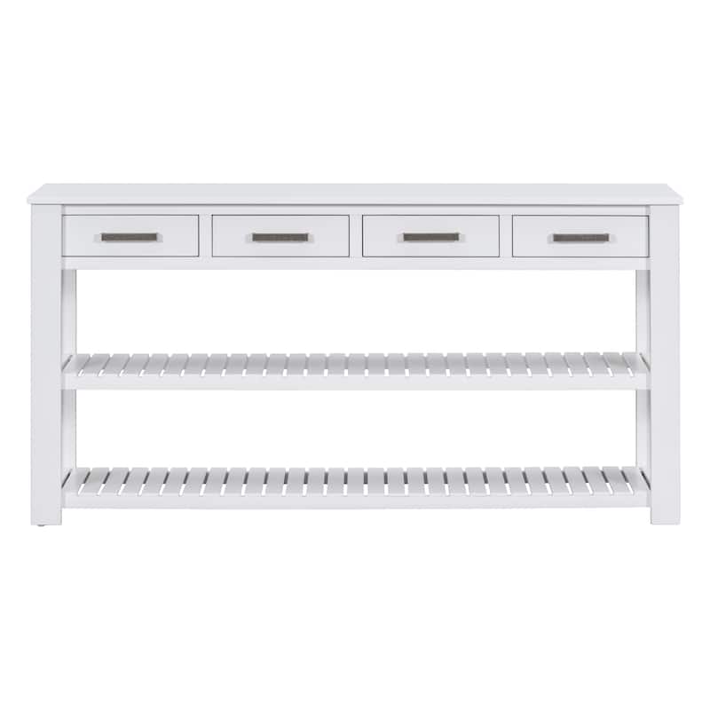 Styli Entryway Console Table with 4 Drawers and 2 Shelves