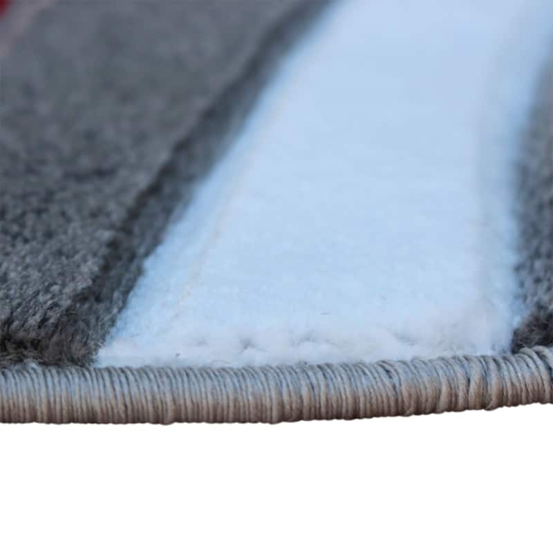 Modern Ribboned Design High-Low Pile Abstract Area Rug