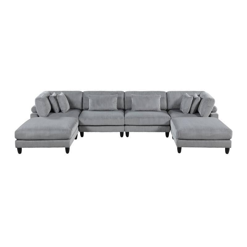 Jonas 6-Piece Modular Sectional Sofa with Ottoman