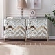 preview thumbnail 10 of 15, GDFStudio - DiamondLuxe Glam Mirrored Storage Cabinet with Crystal Handles