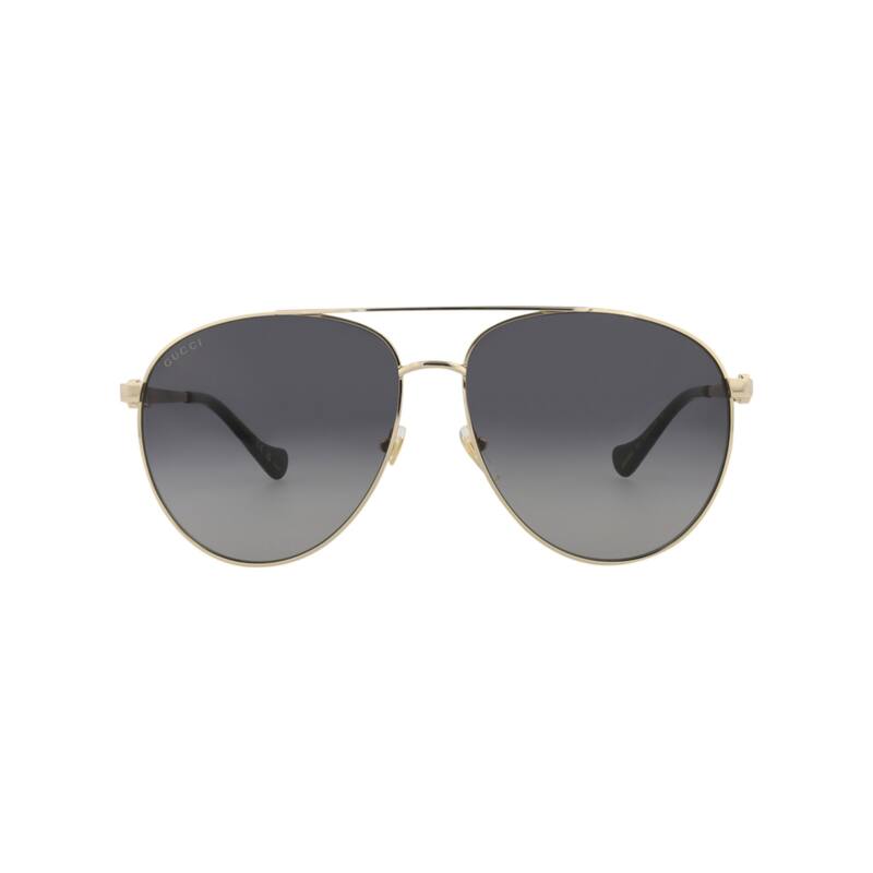 Gucci Aviator-Frame Metal Sunglasses