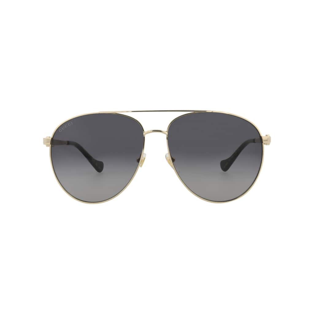 Gucci Aviator-Frame Metal Sunglasses