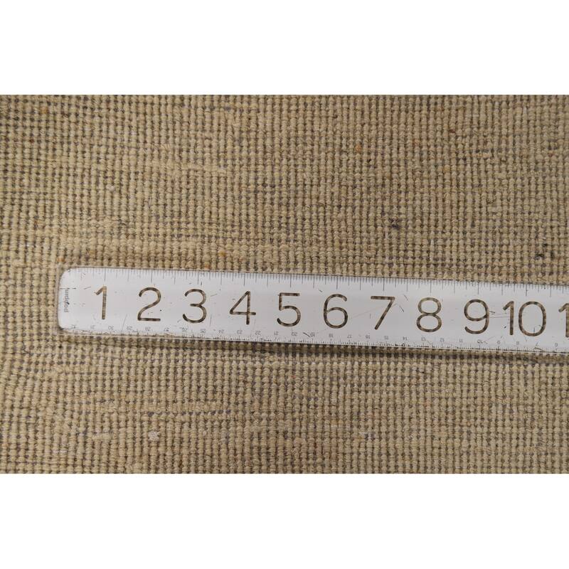 Beige Gabbeh Modern Rug Hand-Knotted Wool Carpet - 3'10"x 5'8"