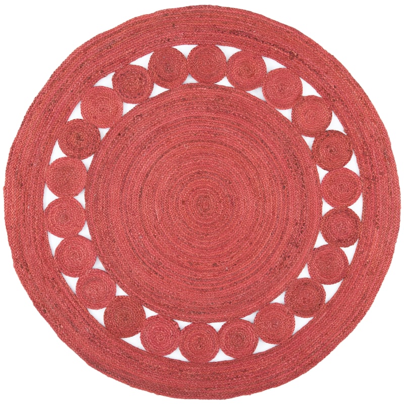 SAFAVIEH Handmade Natural Fiber April Jute Rug - 3' Round - Rust