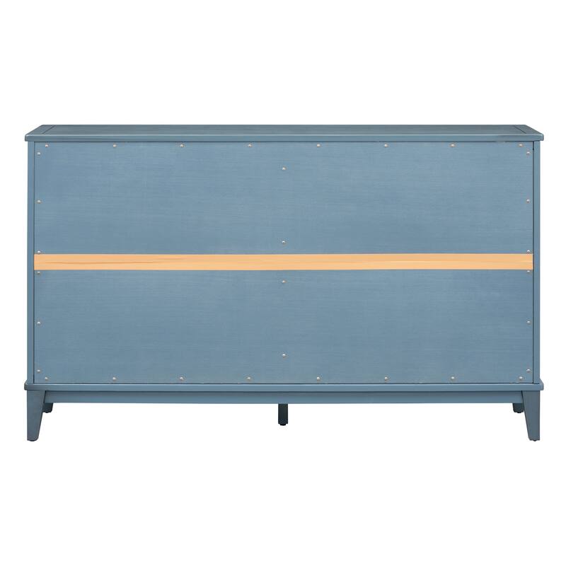 Sideboard with 4 Door Large Storage Buffet with Adjustable Shelves and Metal Handles for Kitchen