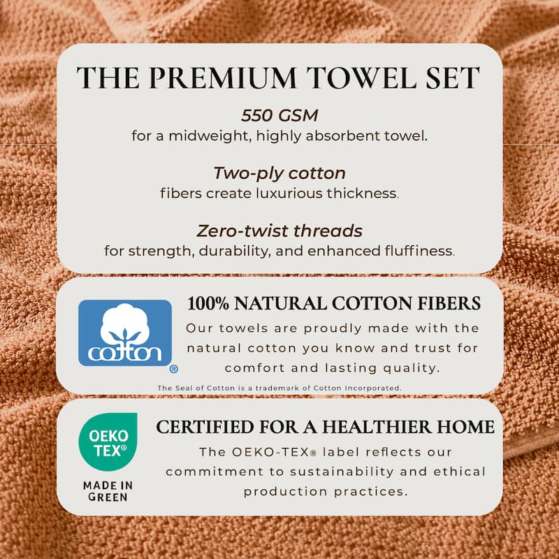 Linery & Co. Luxury Cotton Textured Bath Towel