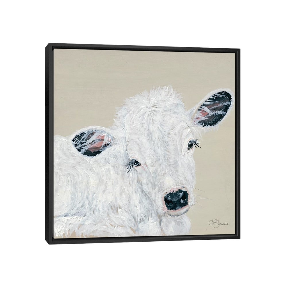 iCanvas "White Calf" by Hollihocks Art Framed Canvas Print