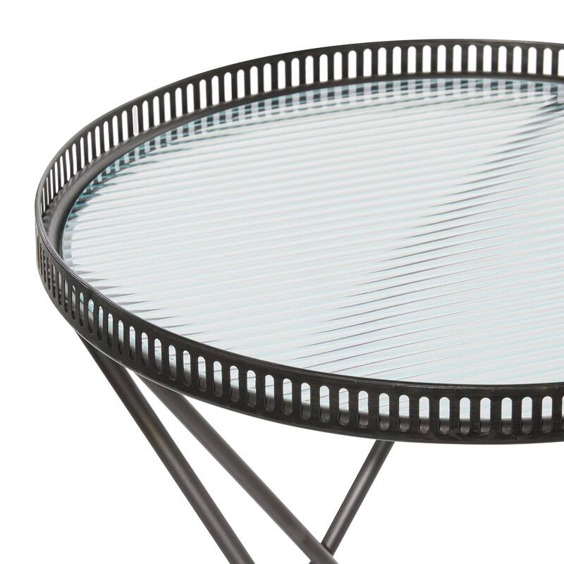 Metal Accent Table - Set of 2 Gray - Roche River Decor