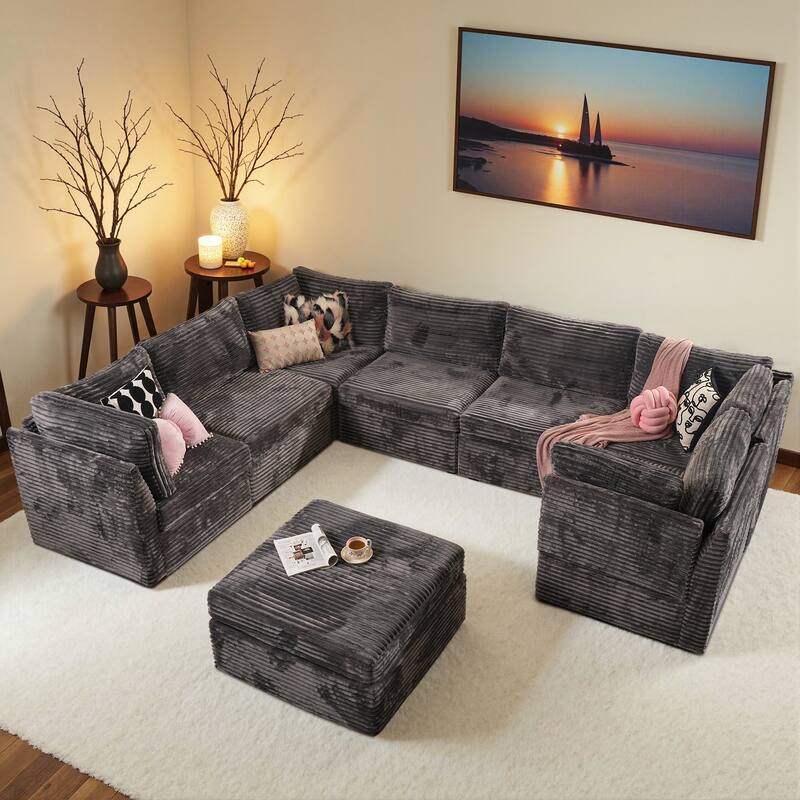 OVIOS Elegant L-Shaped Sofa