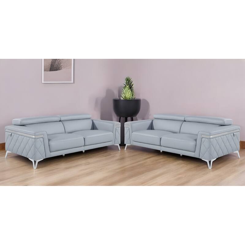 HomeRoots Two Piece Blue Four Person Seating Set - Blue
