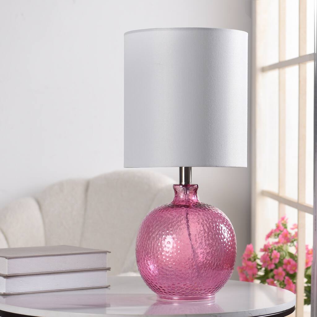 StyleCraft Glass Bright Purple Table Lamp