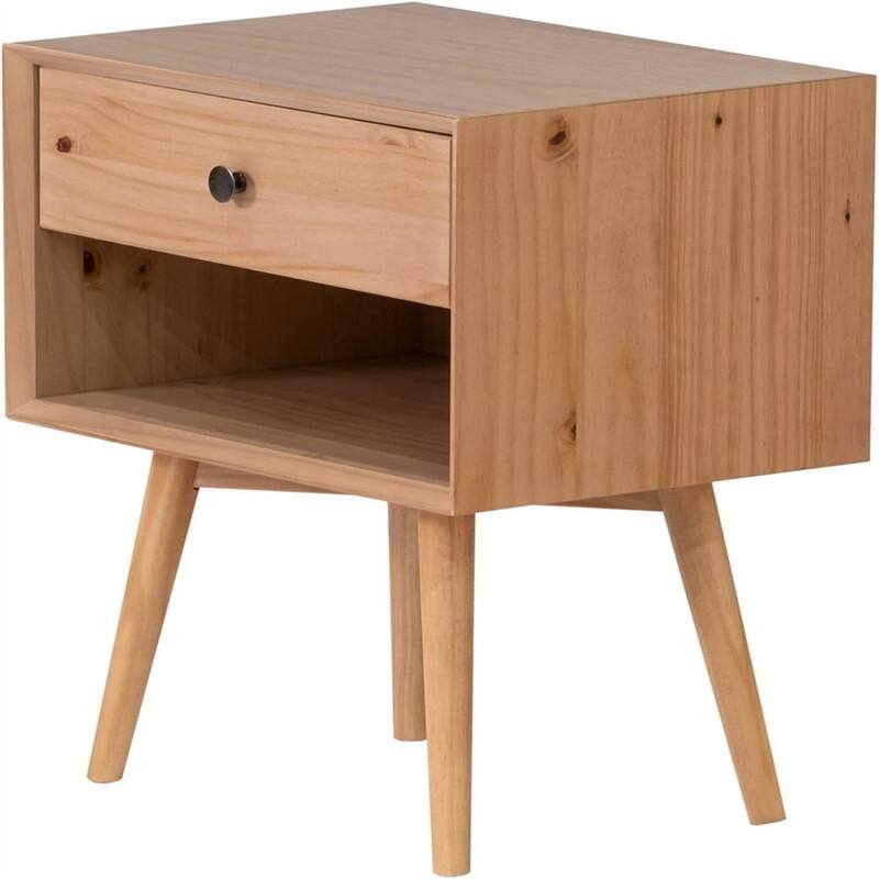Mid Century Modern 1 Nightstand Bedroom Storage Drawer