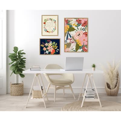 Kate and Laurel Sylvie Mid Century Canvas Art Set by Mia Charro