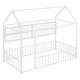 preview thumbnail 12 of 25, Twin Size Metal Bed House Bed Frame with Fence and Shelves, Black
