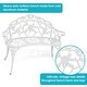 preview thumbnail 6 of 5, 2-Person Classic Rose Cast Aluminum White Outdoor Patio Garden Bench