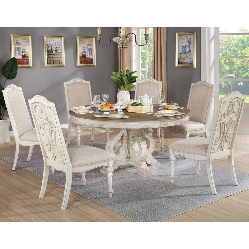 Dining Set in Antique White And Ivory