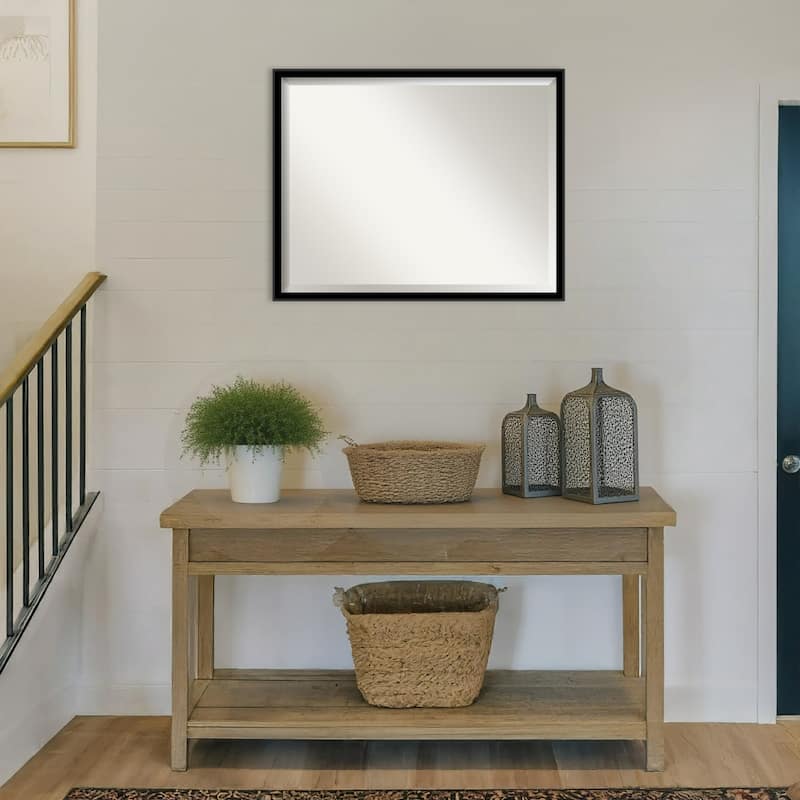 Incline Beveled Wood Framed Wall Mirror